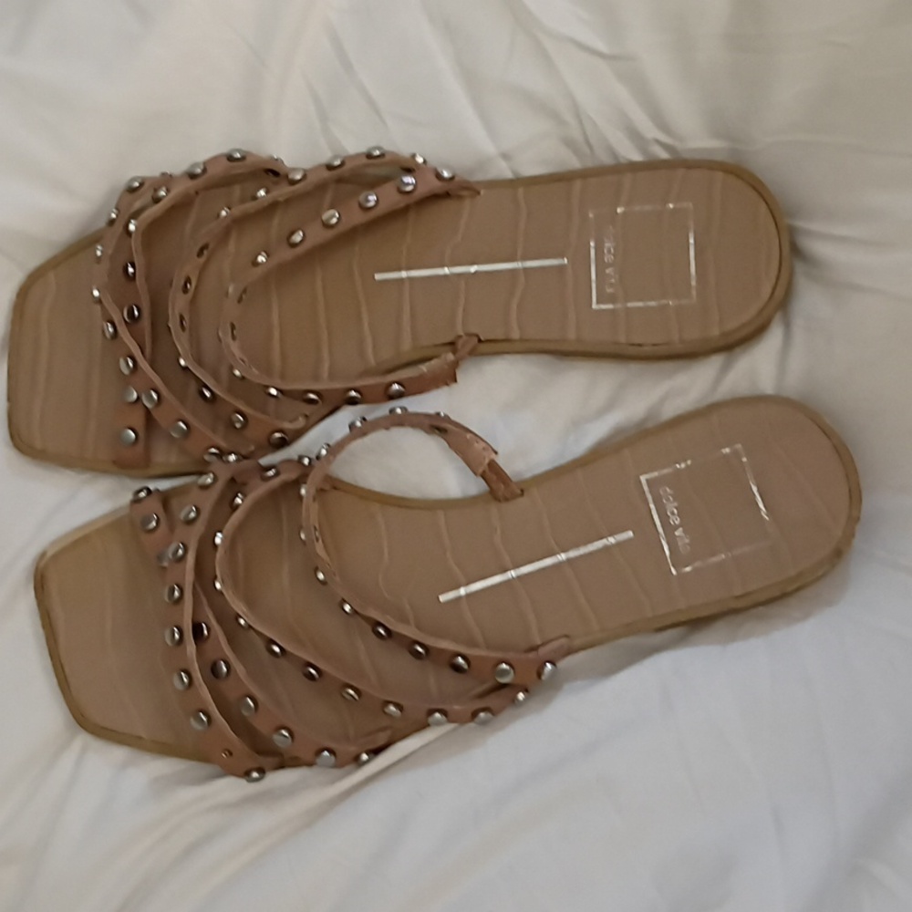 Dolce Vita Studded Tan Sandals